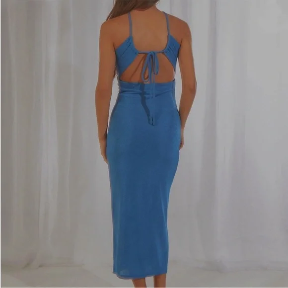 Peppermayo Your Revolution Cobalt Blue Midi Dress - Picture 2 of 4